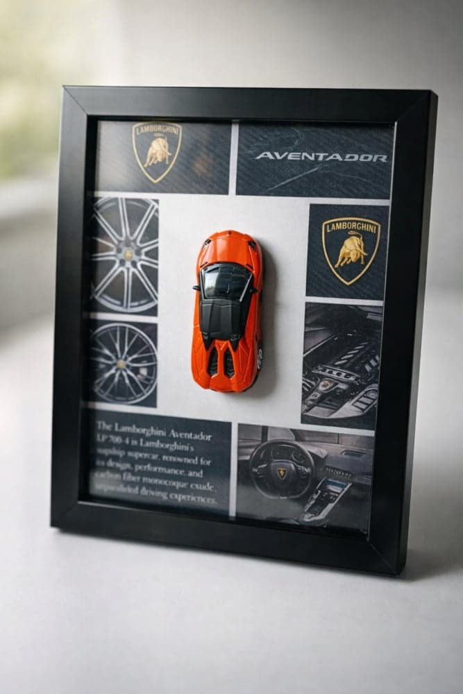 Lamborghini Aventador 3D Car Frame for Home decor